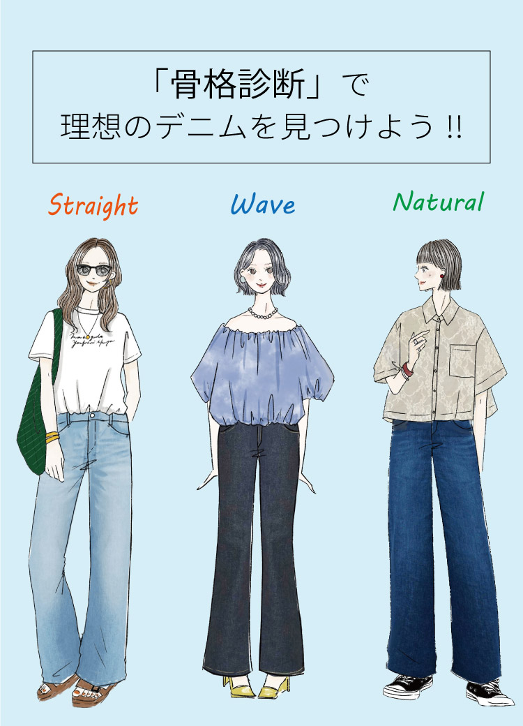 骨格タイプ別おすすめデニム