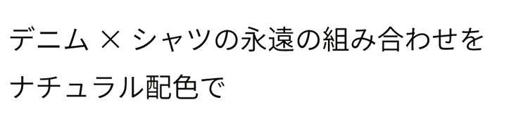 デニムとシャツ