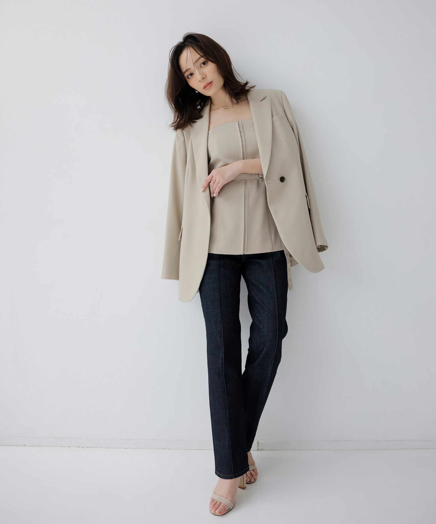 anuansxYANUK ピンタックストレート