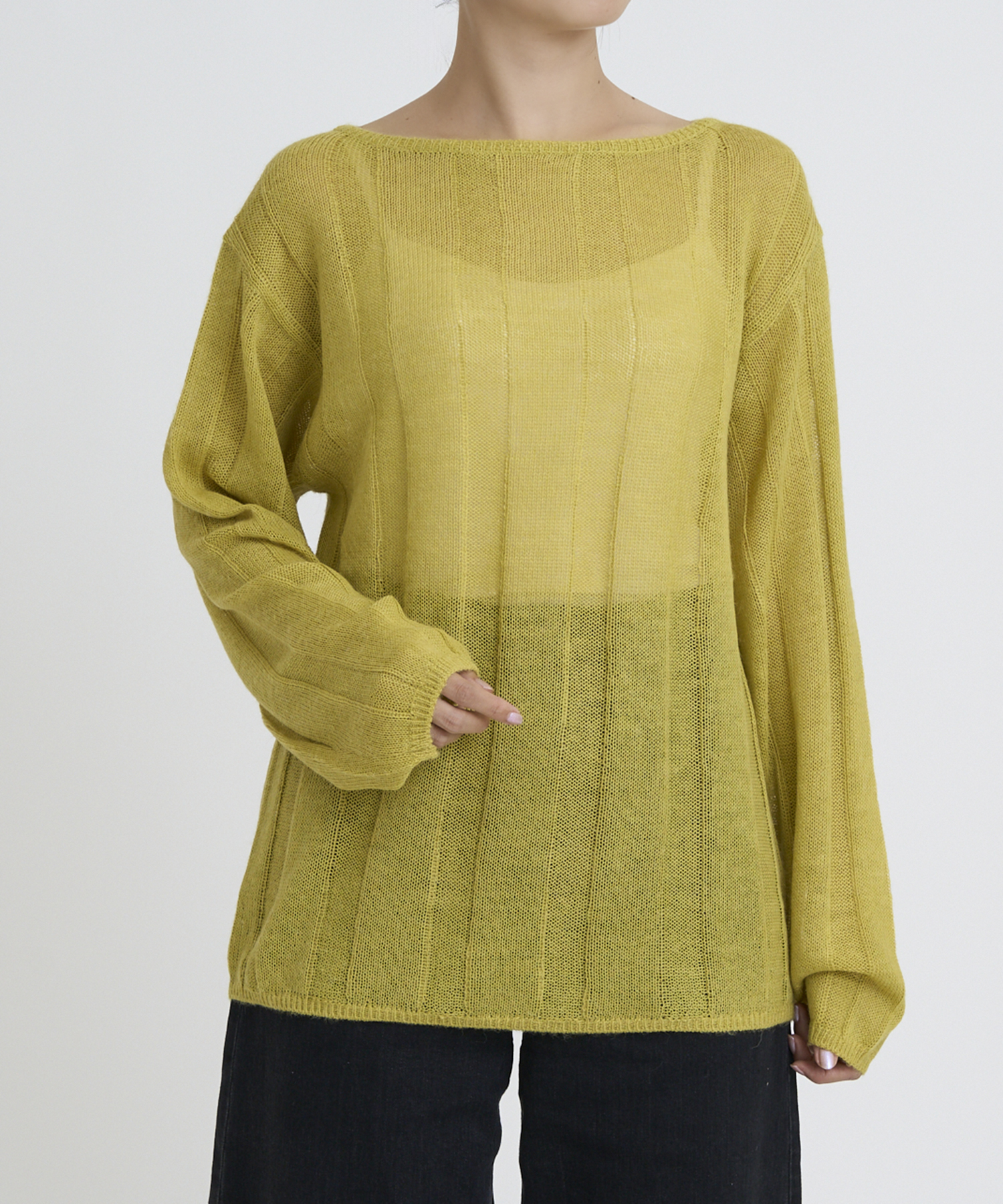 ワイドリブニット